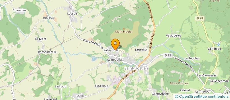 localisation de l'entreprise DU MONT PIDGIER  SAINT-HOSTIEN