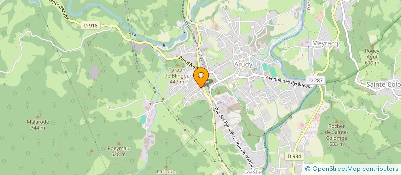 localisation de l'entreprise DU MONTAGNON  ARUDY