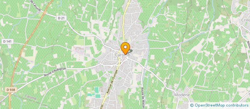 localisation de l'entreprise DU MONTCEL  CAROMB