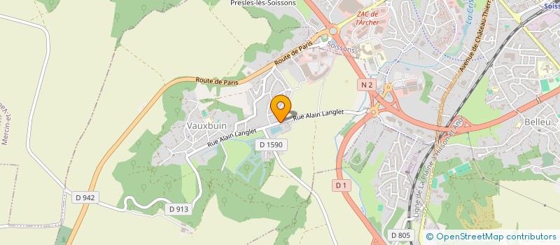 localisation de l'entreprise DU MOULIN  VAUXBUIN