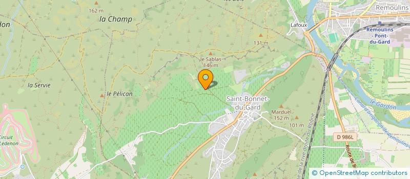 localisation de l'entreprise DU MOULIN DE CANTE PERDRIX  SAINT-BONNET-DU-GARD