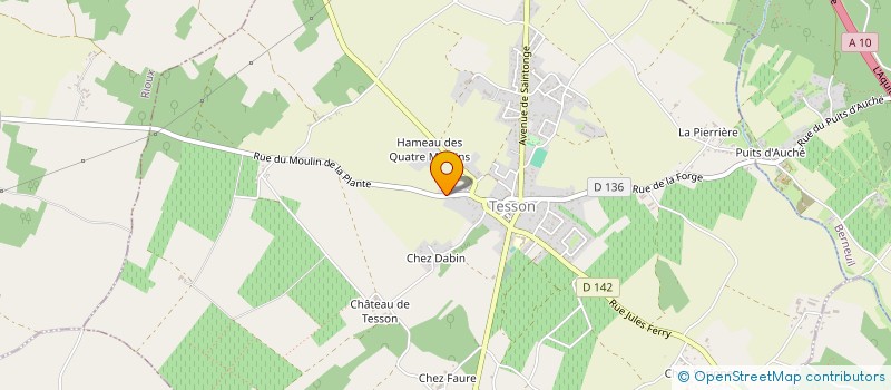 localisation de l'entreprise DU MOULIN DE LA PLANTE  TESSON