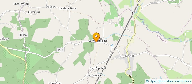 localisation de l'entreprise DU MOULIN TEXIER à DEVIAT