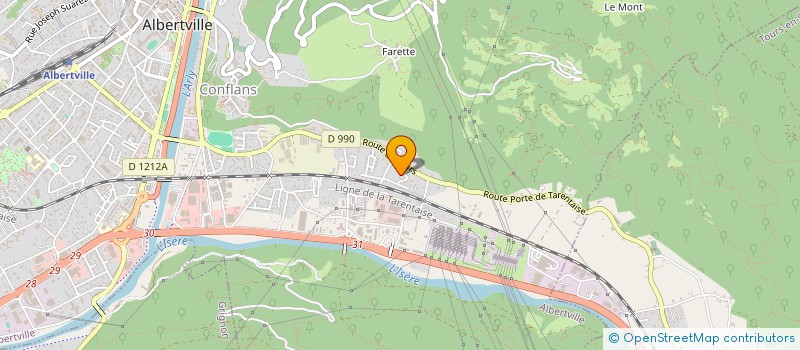 localisation de l'entreprise DU NANT BOLET à ALBERTVILLE