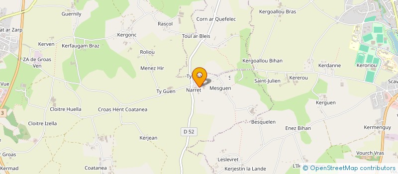 localisation de l'entreprise DU NARRET à BOURG-BLANC