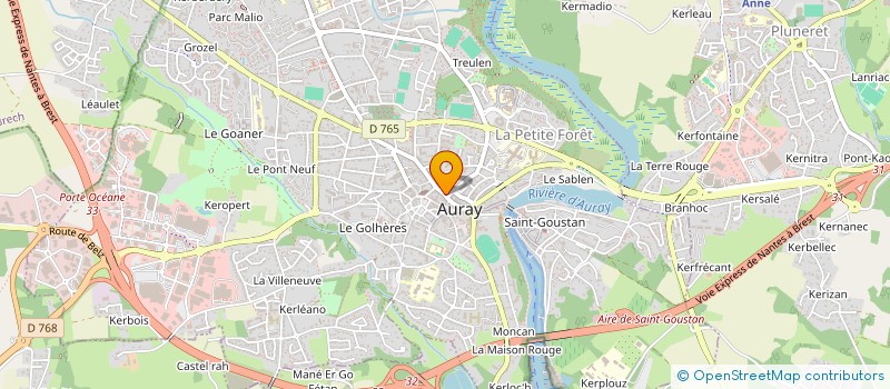 localisation de l'entreprise DU PADOUT à AURAY