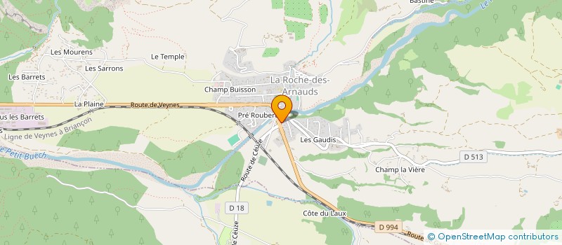 localisation de l'entreprise DU PAIN ET DES ENVIES  LA ROCHE-DES-ARNAUDS