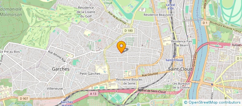 localisation de l'entreprise DU PALAIS D'AVRON BUZENVAL à SAINT-CLOUD