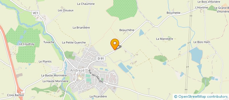 localisation de l'entreprise DU PALMIER à MONTREVAULT-SUR-EVRE