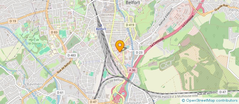 localisation de l'entreprise DU PARC à BELFORT