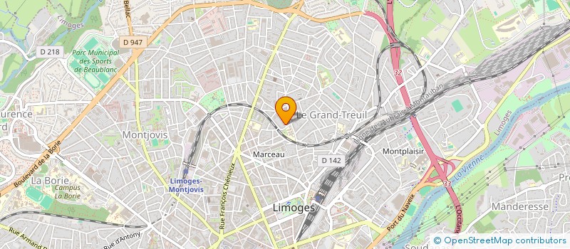 localisation de l'entreprise DU PARC MOUYEAU à LIMOGES