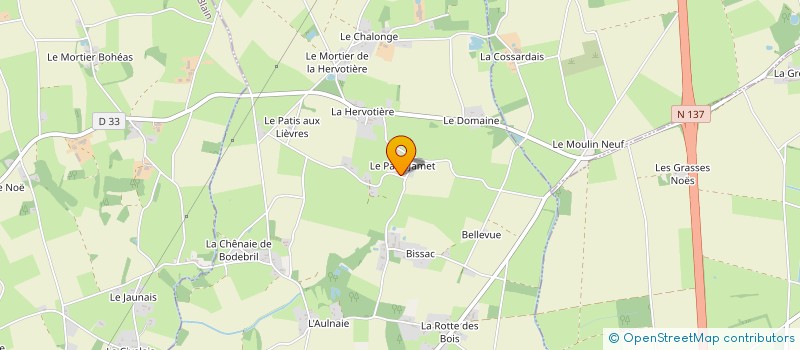 localisation de l'entreprise DU PATIS JAMET à LA CHEVALLERAIS