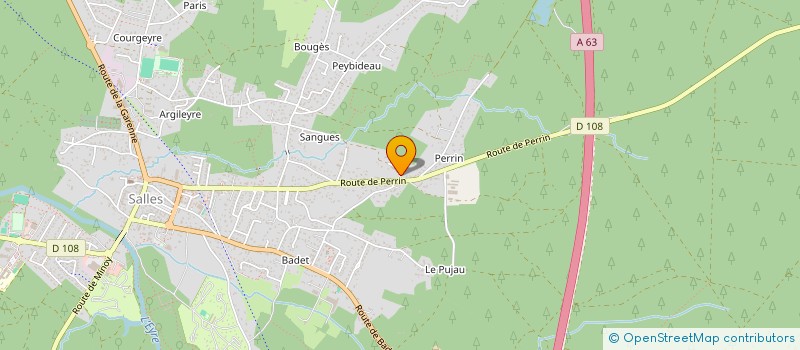 localisation de l'entreprise DU PAYS D'ALIENOR  SALLES