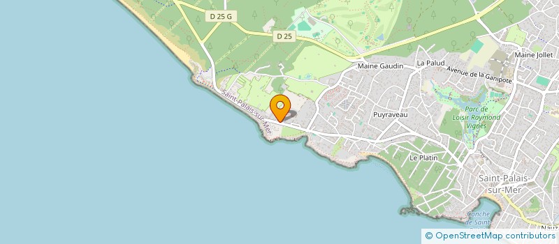 localisation de l'entreprise DU PAYS D'ARVERS  SAINT-PALAIS-SUR-MER