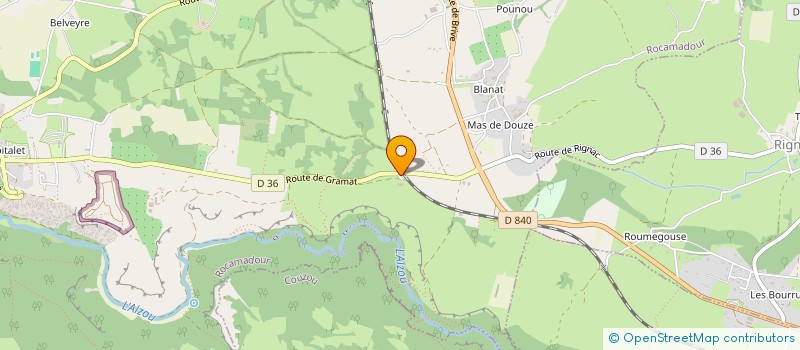 localisation de l'entreprise DU PECH BILIERE  COUZOU