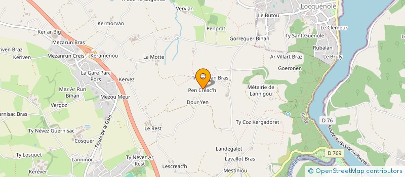 localisation de l'entreprise DU PEN CREAC'H à TAULE