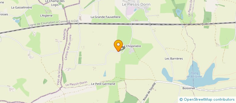localisation de l'entreprise DU PETIT BEAUCHENE à COUETRON-AU-PERCHE