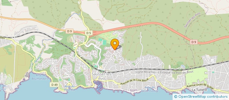 localisation de l'entreprise DU PETIT CHATEAU  SAUSSET-LES-PINS