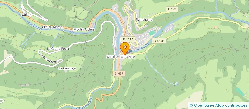 localisation de l'entreprise DU PETIT MITRON  SAINT-HIPPOLYTE