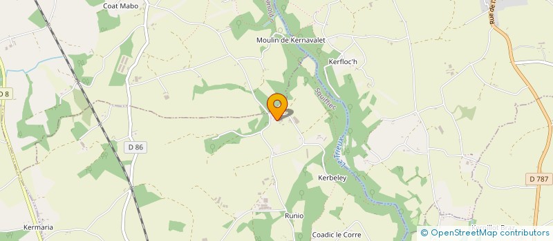 localisation de l'entreprise DU PETIT MOULIN  SQUIFFIEC