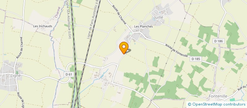 localisation de l'entreprise DU PETIT RUISSEAU à JUILLE