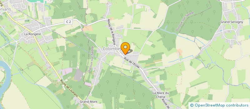 localisation de l'entreprise DU PEUTOT  OUROUX-SUR-SAONE