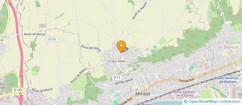 localisation de l'entreprise DU PIC  MIRIBEL