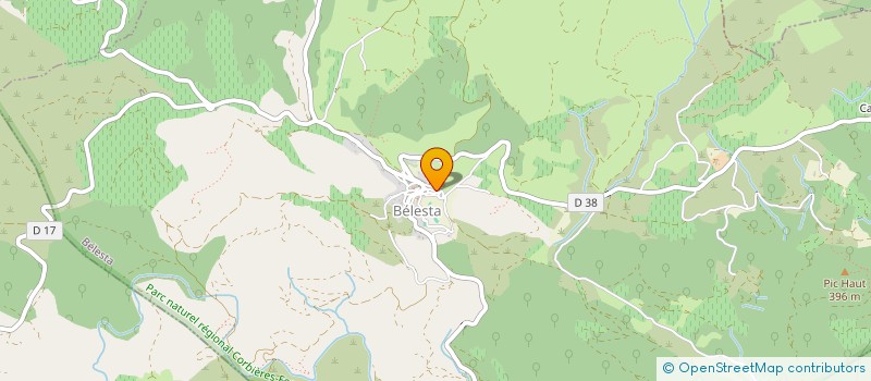 localisation de l'entreprise DU PIC D'AUBEIL  BELESTA