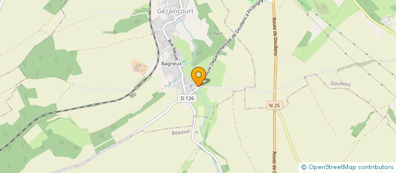 localisation de l'entreprise DU PIED DE BOEUF  GEZAINCOURT