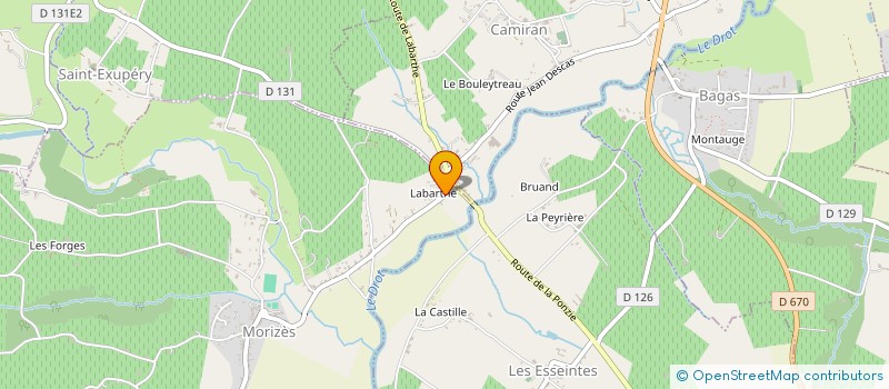 localisation de l'entreprise DU PIN FRANC DE LABARTHE  CAMIRAN