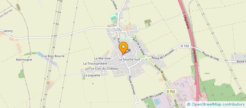 localisation de l'entreprise DU PIVOT à GIDY