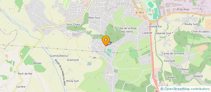 localisation de l'entreprise DU PLATEAU  PUJOLS