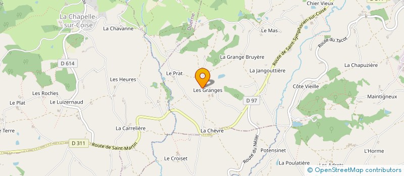 localisation de l'entreprise DU PLATEAU DES GRANGES à SAINT-MARTIN-EN-HAUT