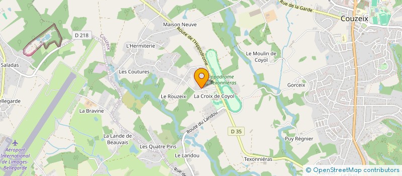 localisation de l'entreprise DU PLATEAU EQUESTRE DE TEXONNIERAS à COUZEIX