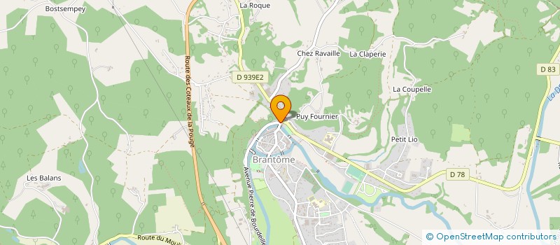 localisation de l'entreprise DU PLESSAC  BRANTOME EN PERIGORD