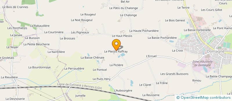 localisation de l'entreprise DU PLESSIS RAFFRAY  DOMAGNE