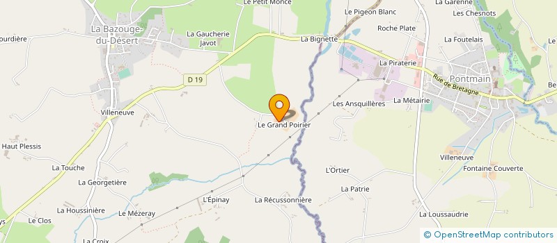 localisation de l'entreprise DU POIRIER  LA BAZOUGE DU DESERT