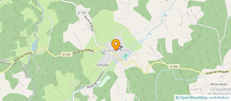 localisation de l'entreprise DU PONEY FRINGANT  LACAPELLE-BIRON