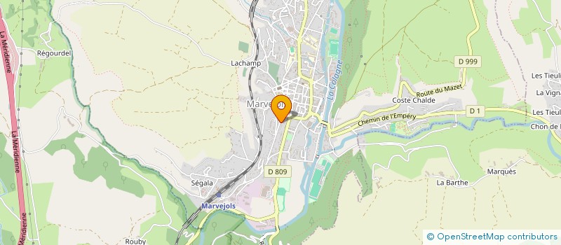 localisation de l'entreprise DU PONT DE PEYRE  MARVEJOLS