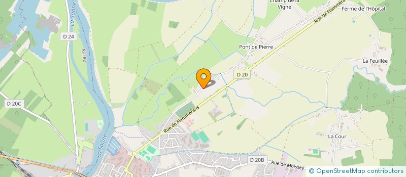 localisation de l'entreprise DU PONT DE PIERRE  AUXONNE