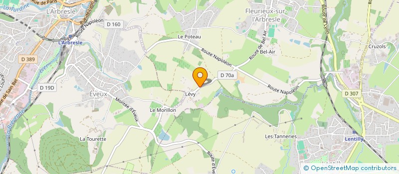 localisation de l'entreprise DU PONT DES BICHES  FLEURIEUX-SUR-L'ARBRESLE