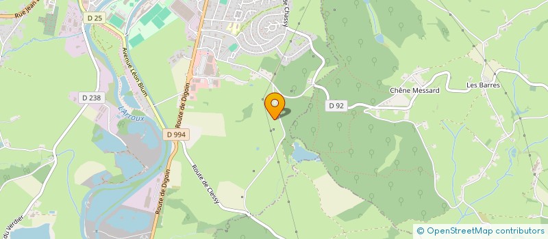 localisation de l'entreprise DU PRE A LA CAGETTE  GUEUGNON