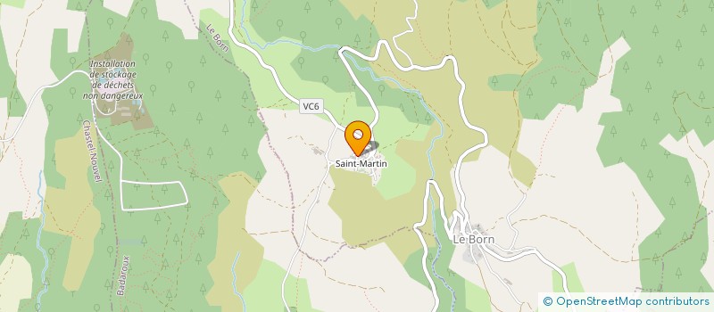 localisation de l'entreprise DU PRE DE LA CLEDE  LE BORN