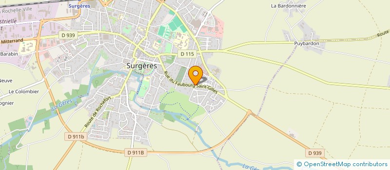 localisation de l'entreprise DU PREMIER MAI  SURGERES