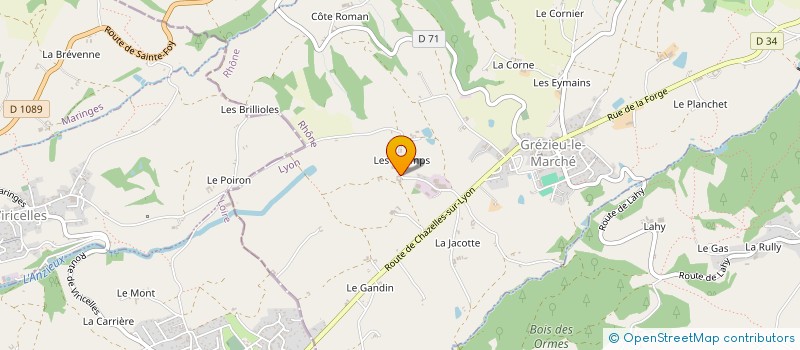 localisation de l'entreprise DU PREVERT à GREZIEU-LE-MARCHE