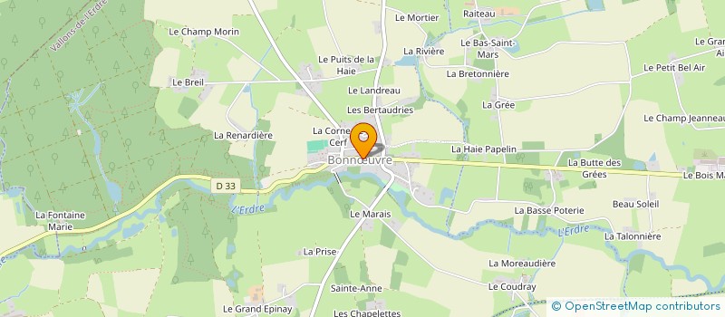 localisation de l'entreprise DU PRIEURE à VALLONS-DE-L'ERDRE