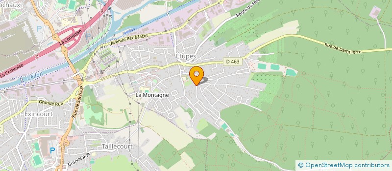 localisation de l'entreprise DU PRINTEMPS  ETUPES