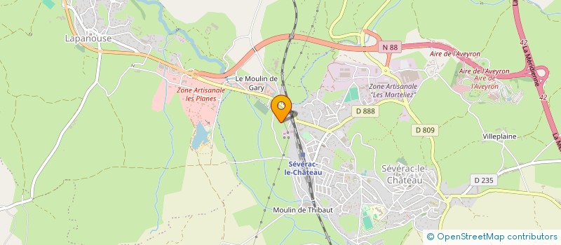 localisation de l'entreprise DU PUECH DE COMBELADE à SEVERAC D'AVEYRON