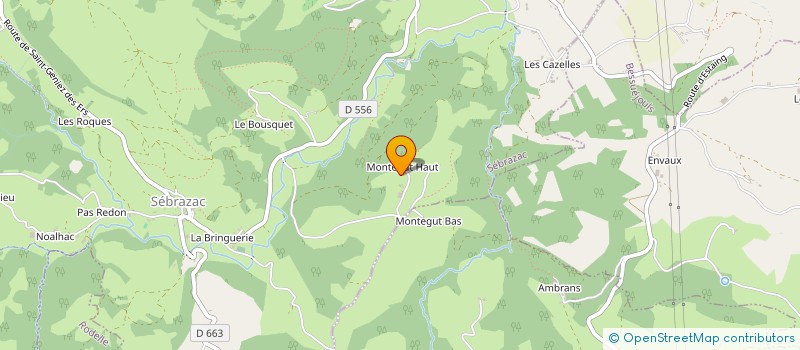 localisation de l'entreprise DU PUECH DE MONTEGUT à SEBRAZAC