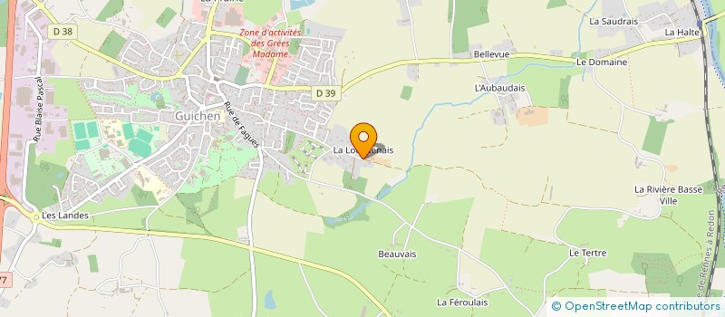 localisation de l'entreprise DU PUITS FLEURI  GUICHEN